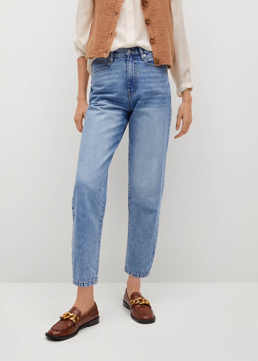 High-waist balloon jeans - Medium plane