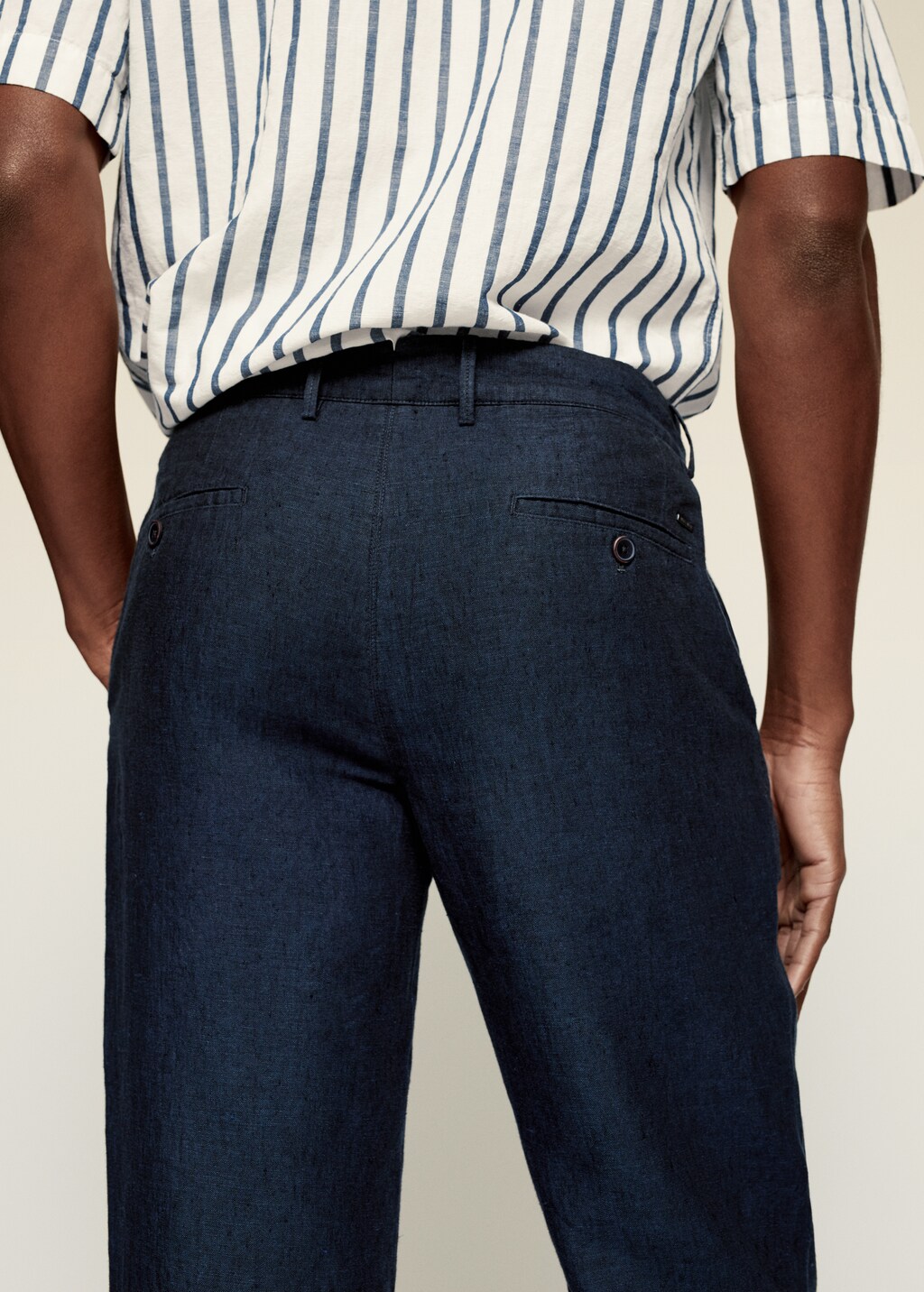 Slim fit linen pants - Details of the article 3