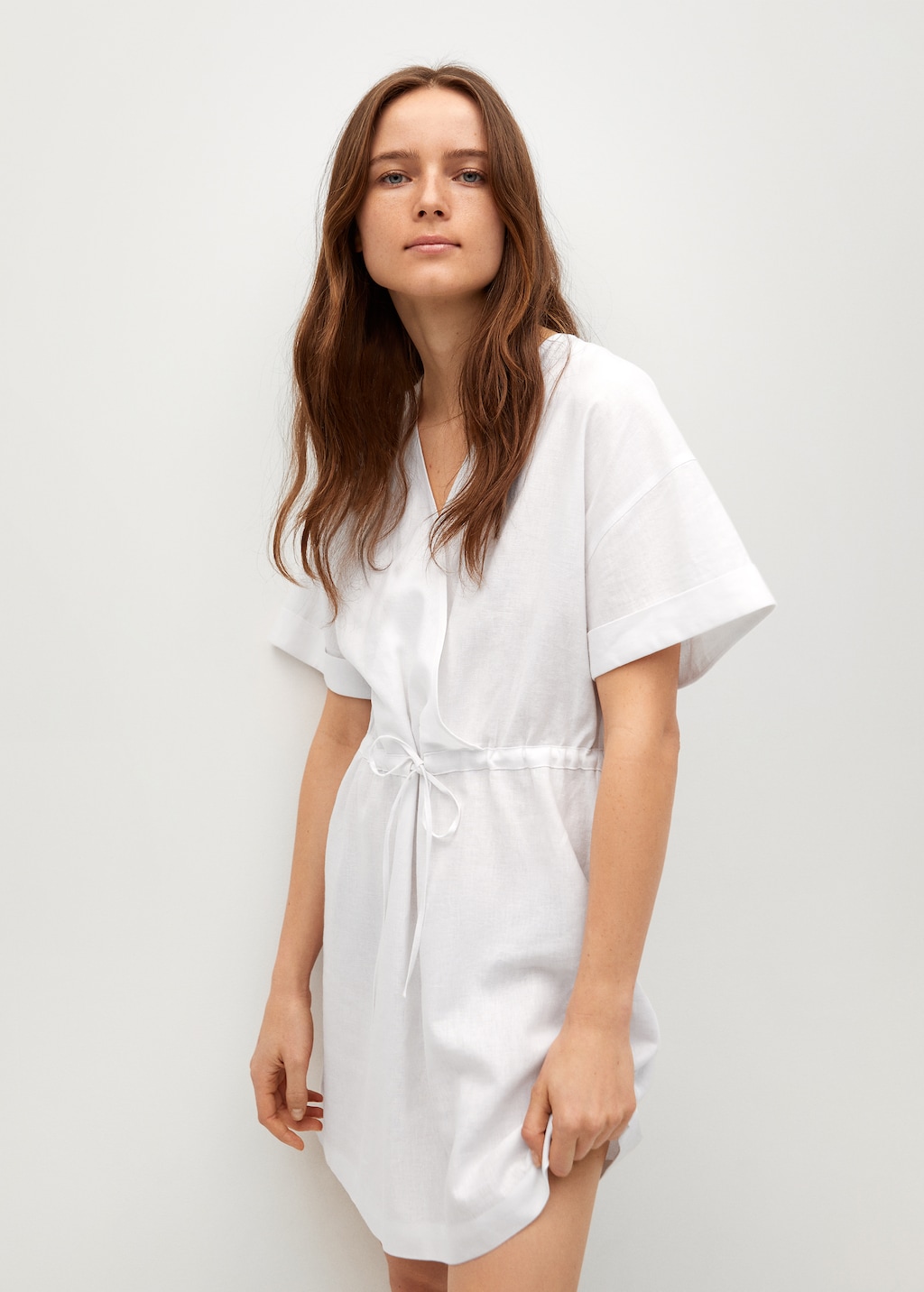 Linen wrap dress - Medium plane