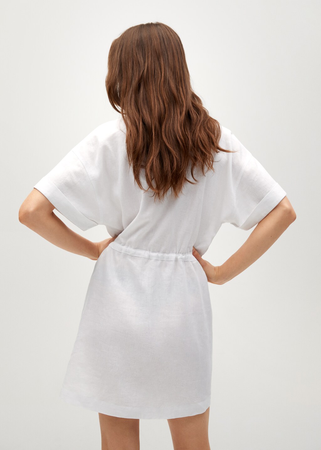 Linen wrap dress - Reverse of the article