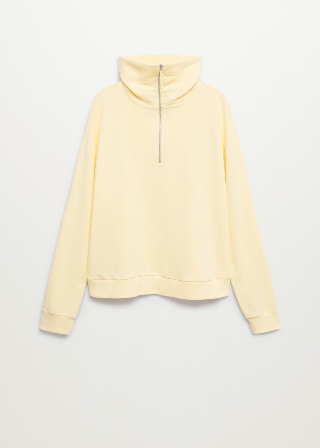 Funnel neck cotton sweatshirt - Article without model