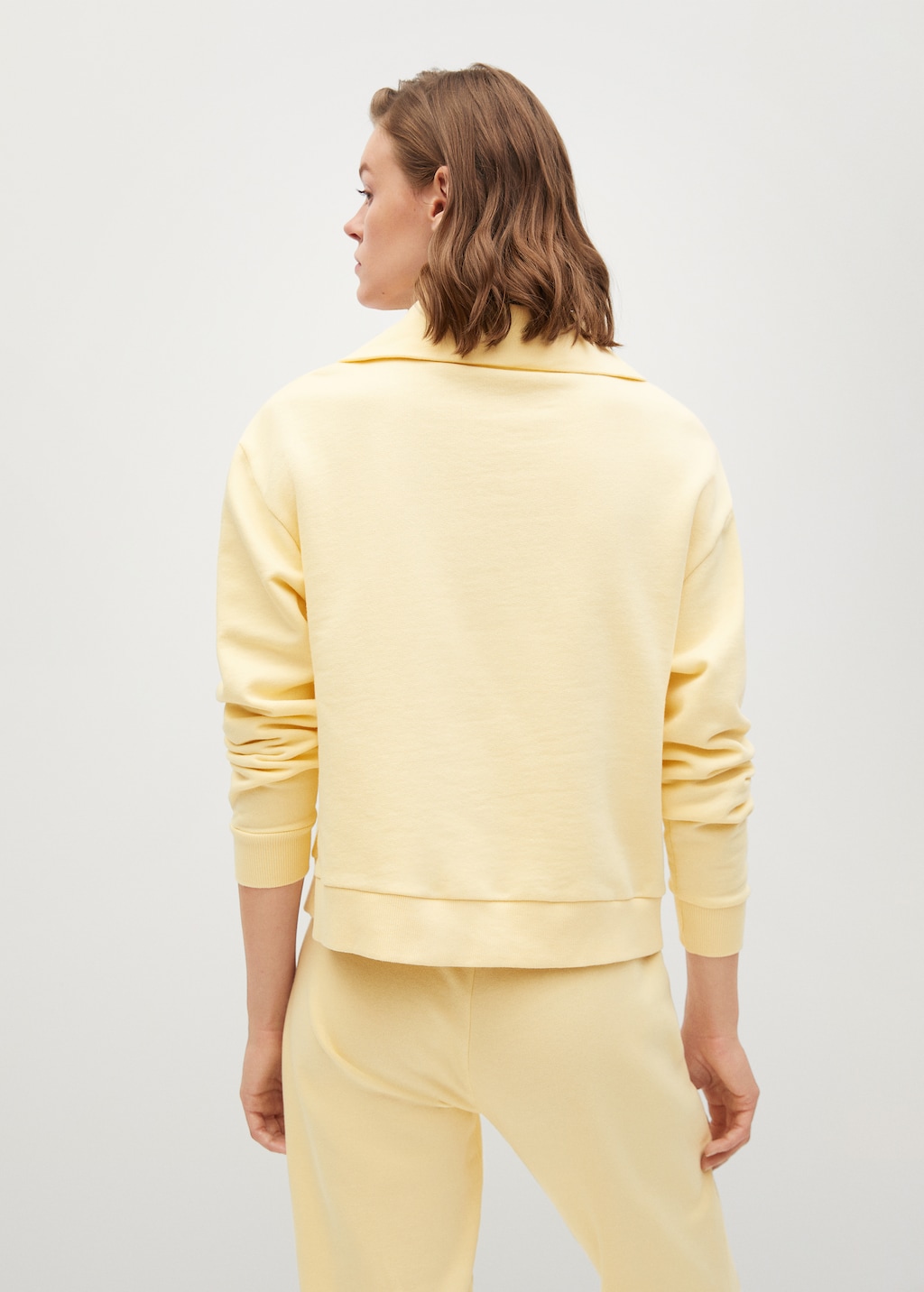 Funnel neck cotton sweatshirt - Reverse of the article