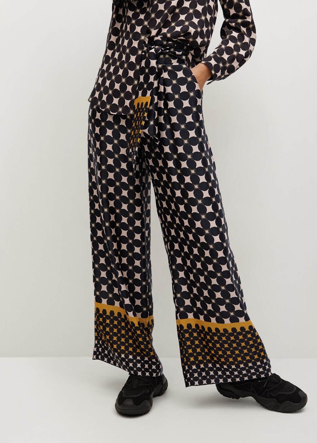 Geometric print pants - Medium plane