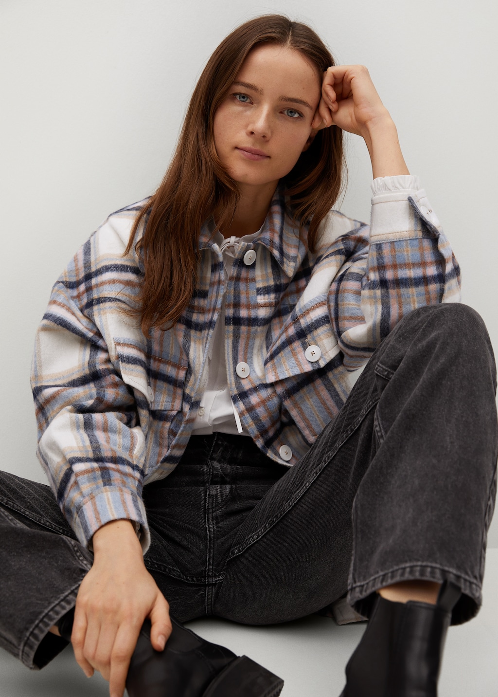 Oversized check overshirt - Details of the article 4