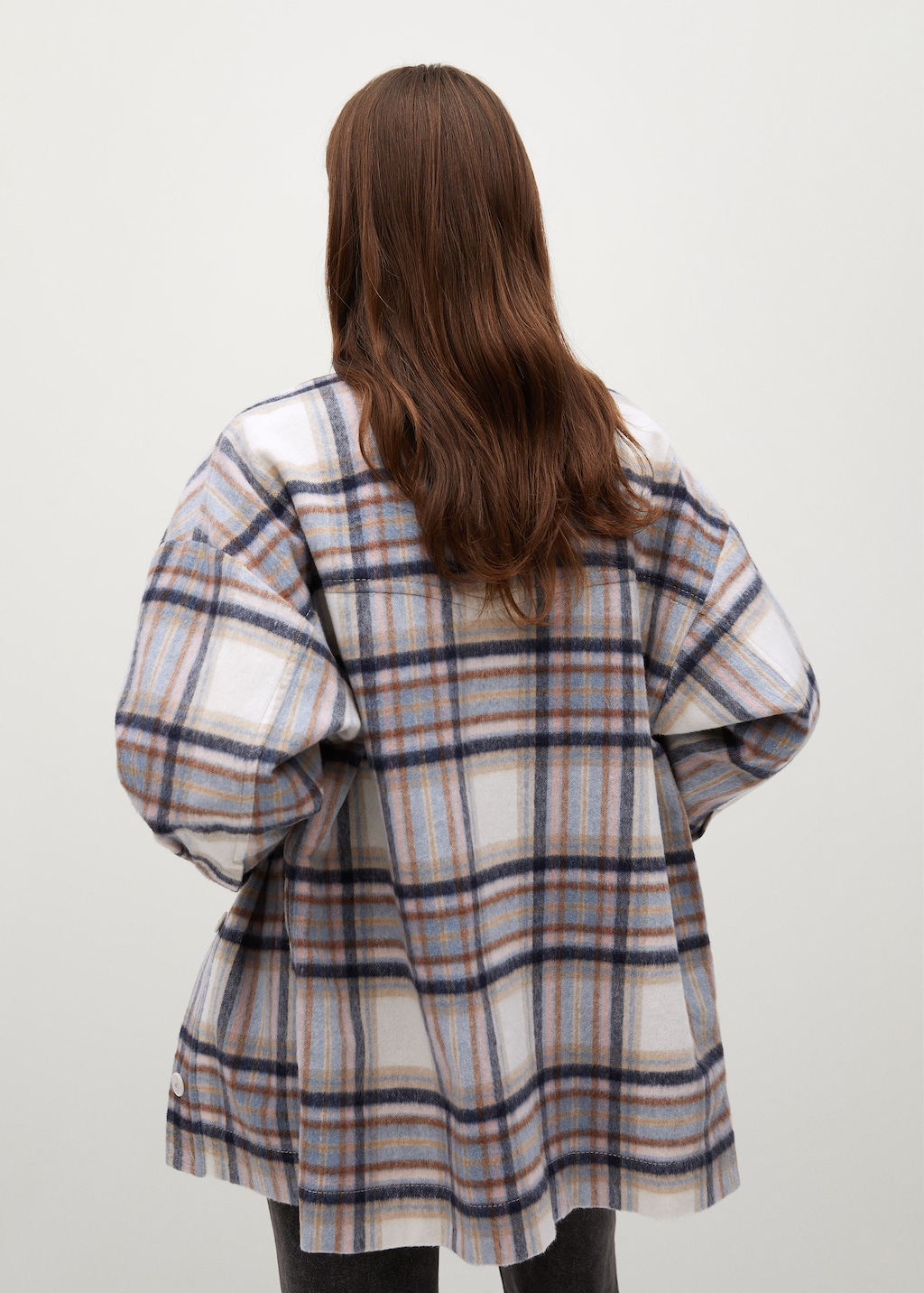 Oversized check overshirt - Reverse of the article