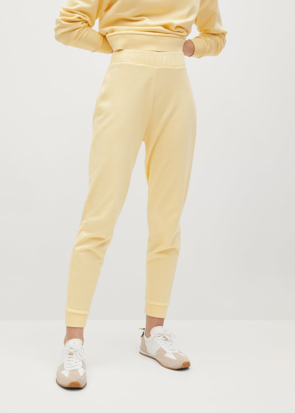 Cotton jogger-style trousers - Medium plane