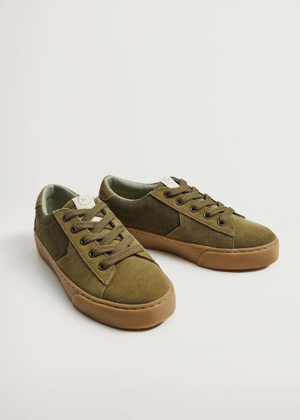 Lace-up leather sneakers - Medium plane