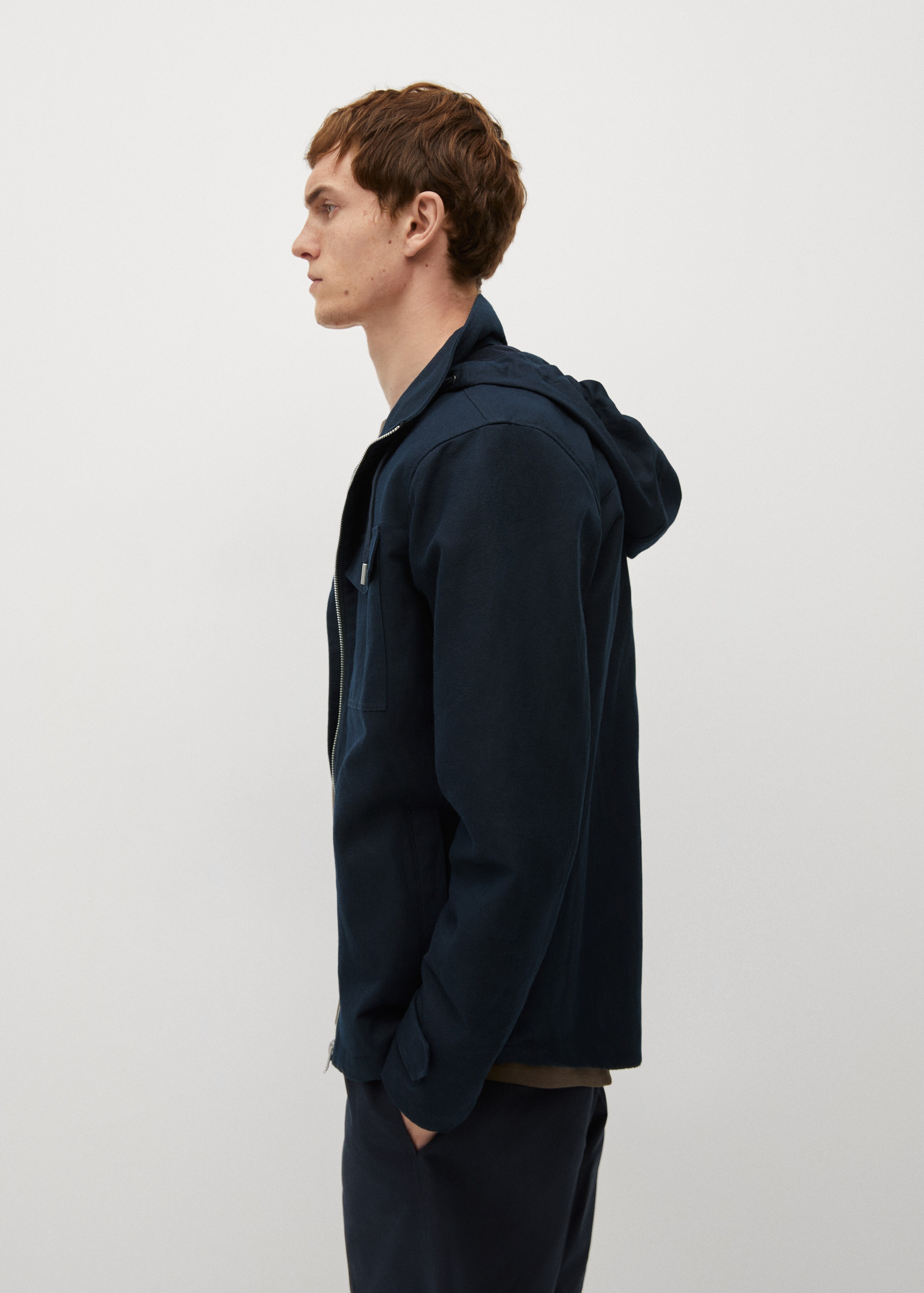 Pocket linen cotton jacket - Details of the article 3