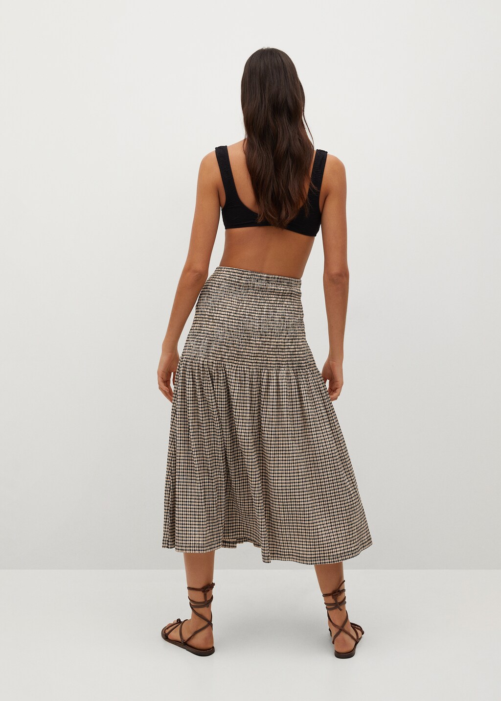 Gingham print skirt - Reverse of the article