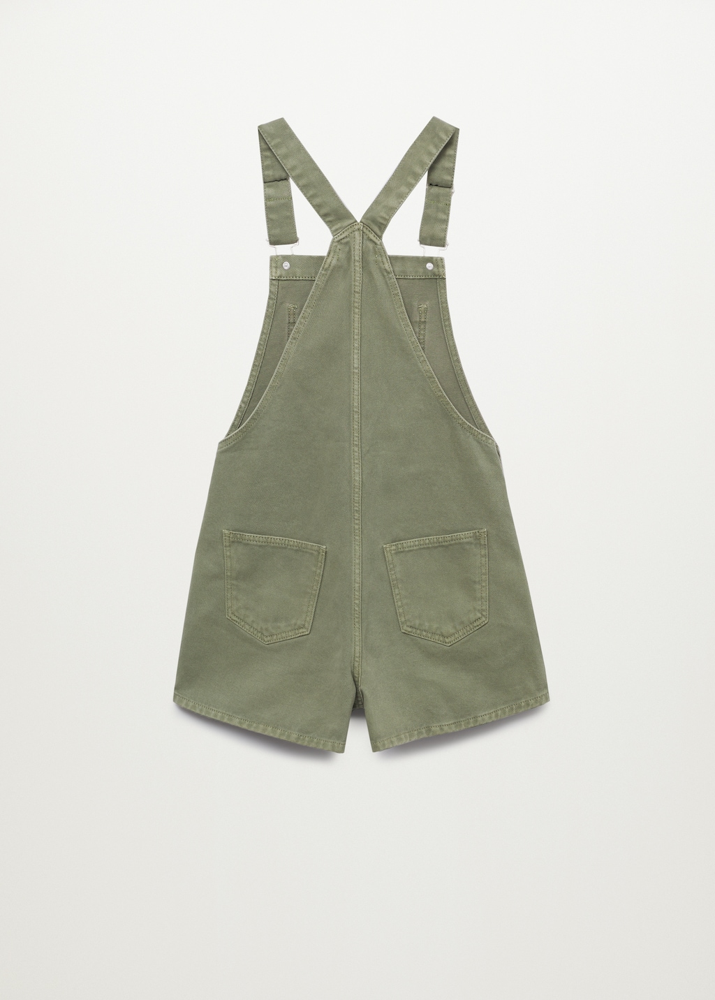 Short denim dungarees - Reverse of the article