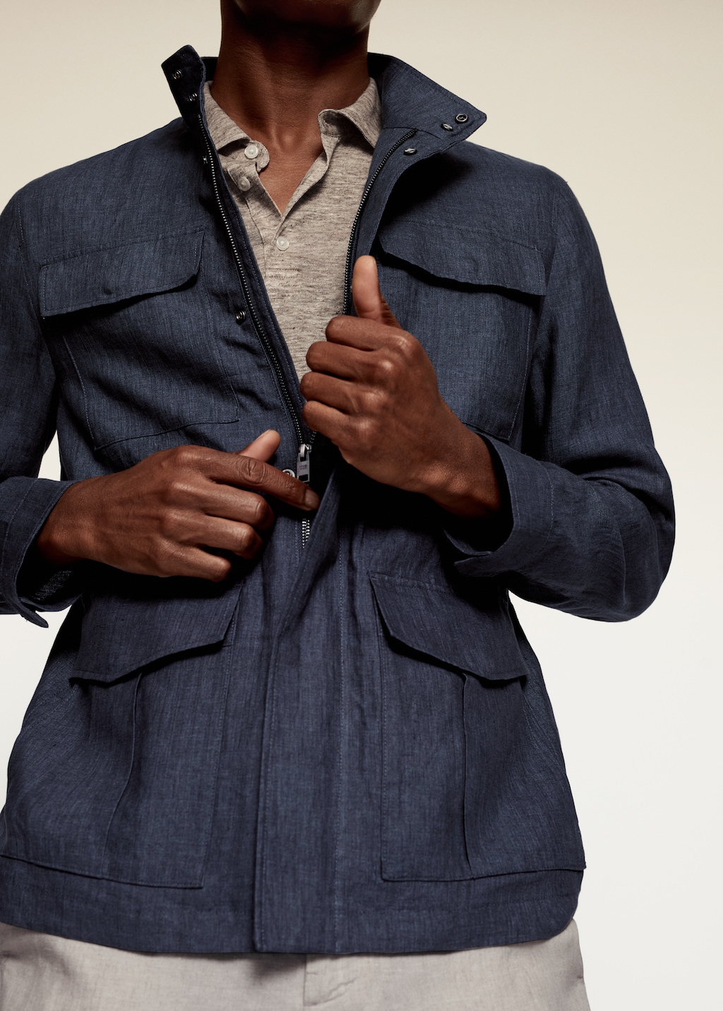 100% linen saharan jacket - Details of the article 2